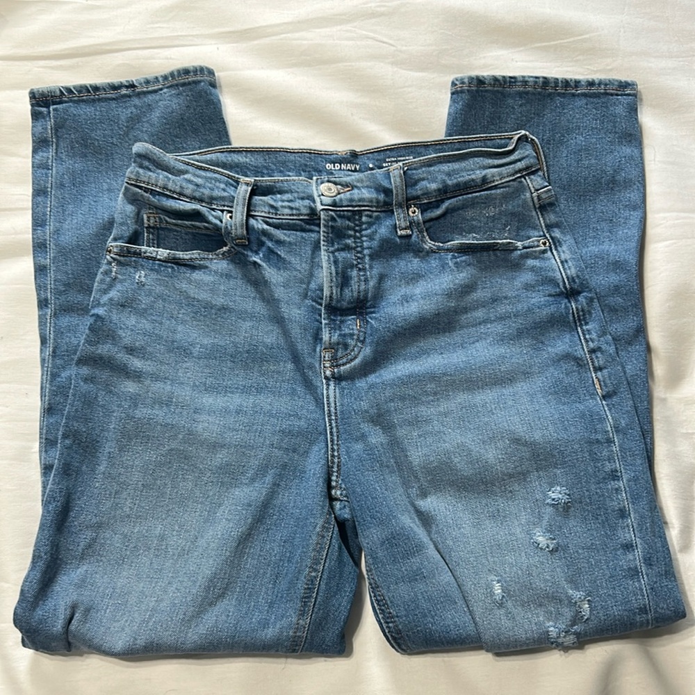 Old Navy sky-hi straight jeans